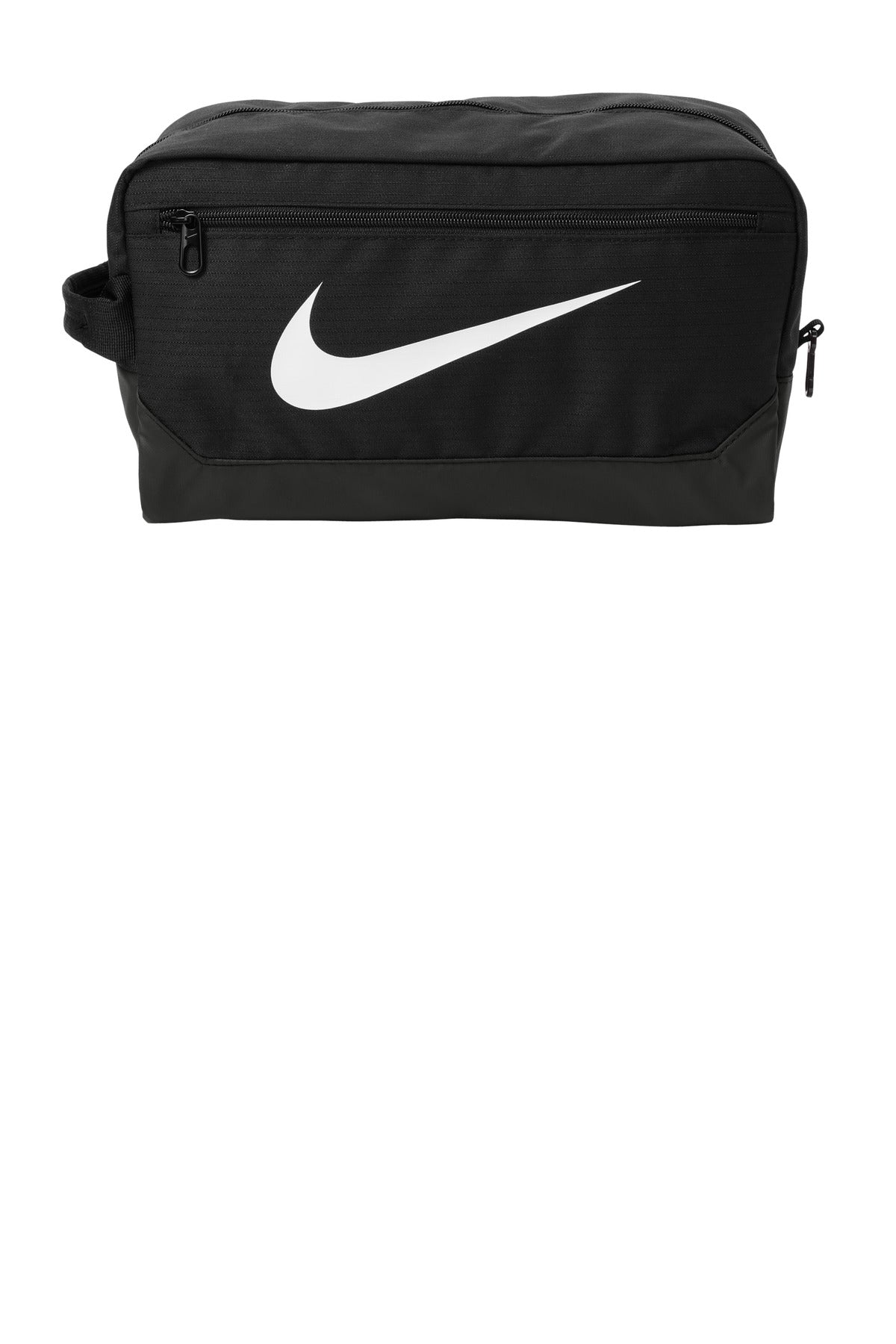 Front View of Black Nike Brasilia Modular Tote NKDM3982 plain