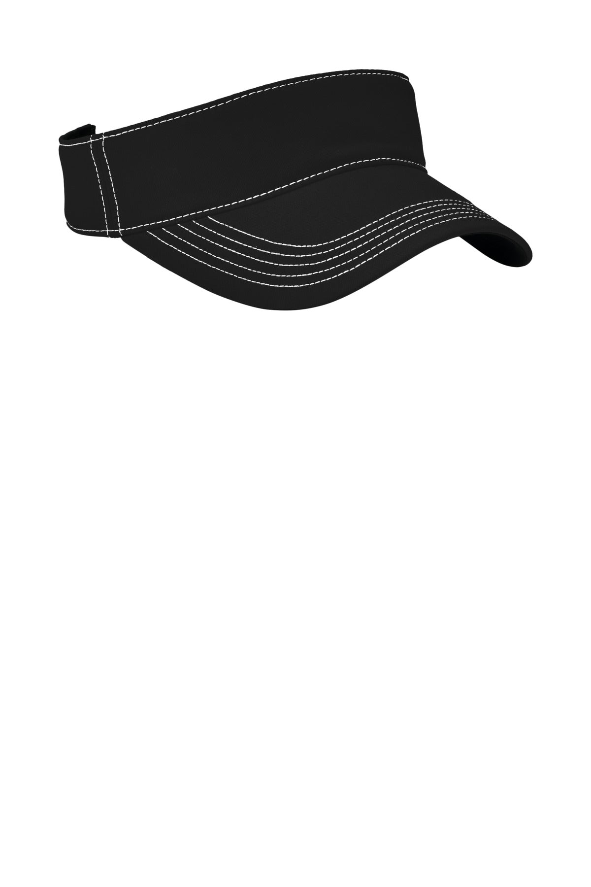 Front View of Black Nike Dri-FIT Ace Visor NKFB6446 plain