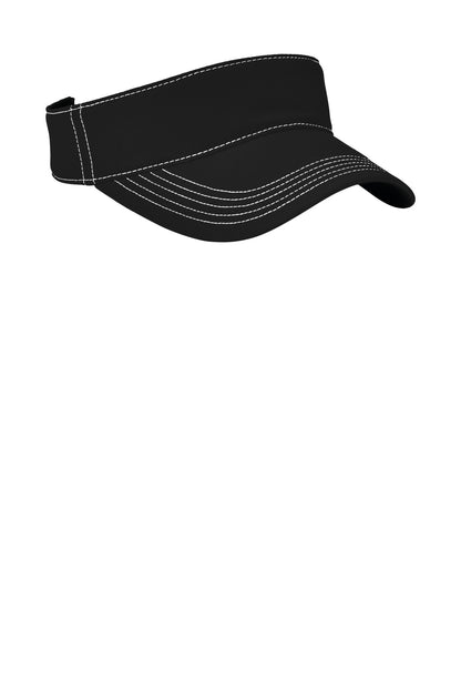 Front View of Black Nike Dri-FIT Ace Visor NKFB6446 plain