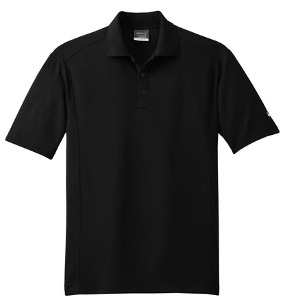 Front View of Black Nike Dri-FIT Classic Polo. 267020 plain