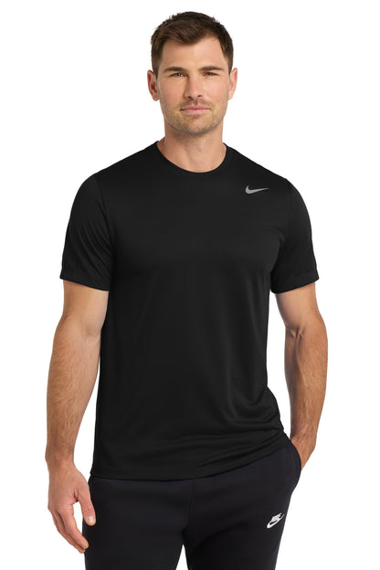 Front View of Black Nike Team rLegend Tee DV7299 plain