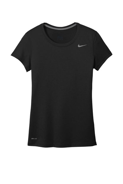 Front View of Black Nike Women's Team rLegend Tee DV7312 plain