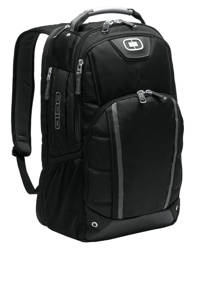 Front View of Black OGIO Bolt Pack. 411087 plain