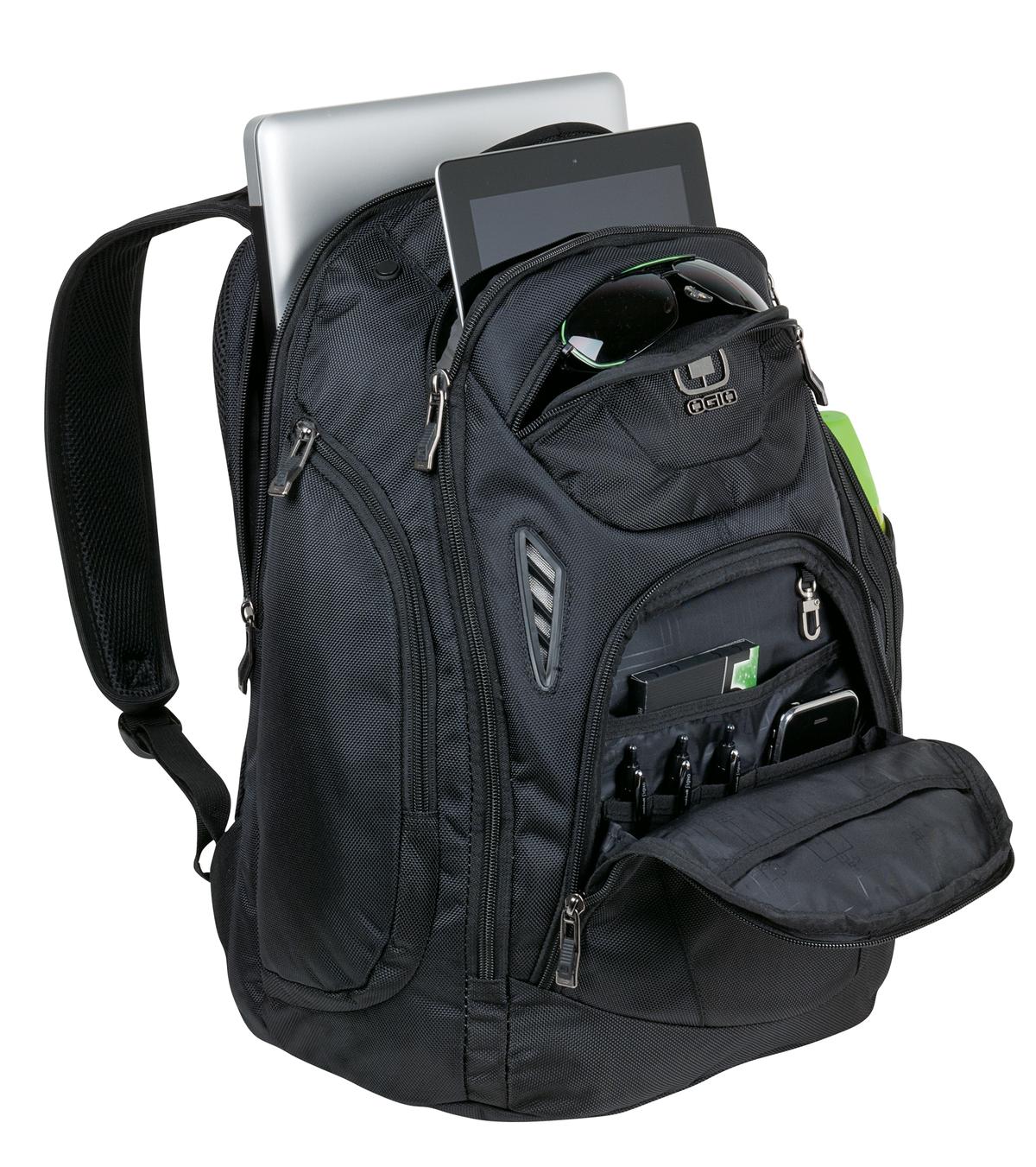 Front View of Black OGIO - Mercur Pack. 411065 plain