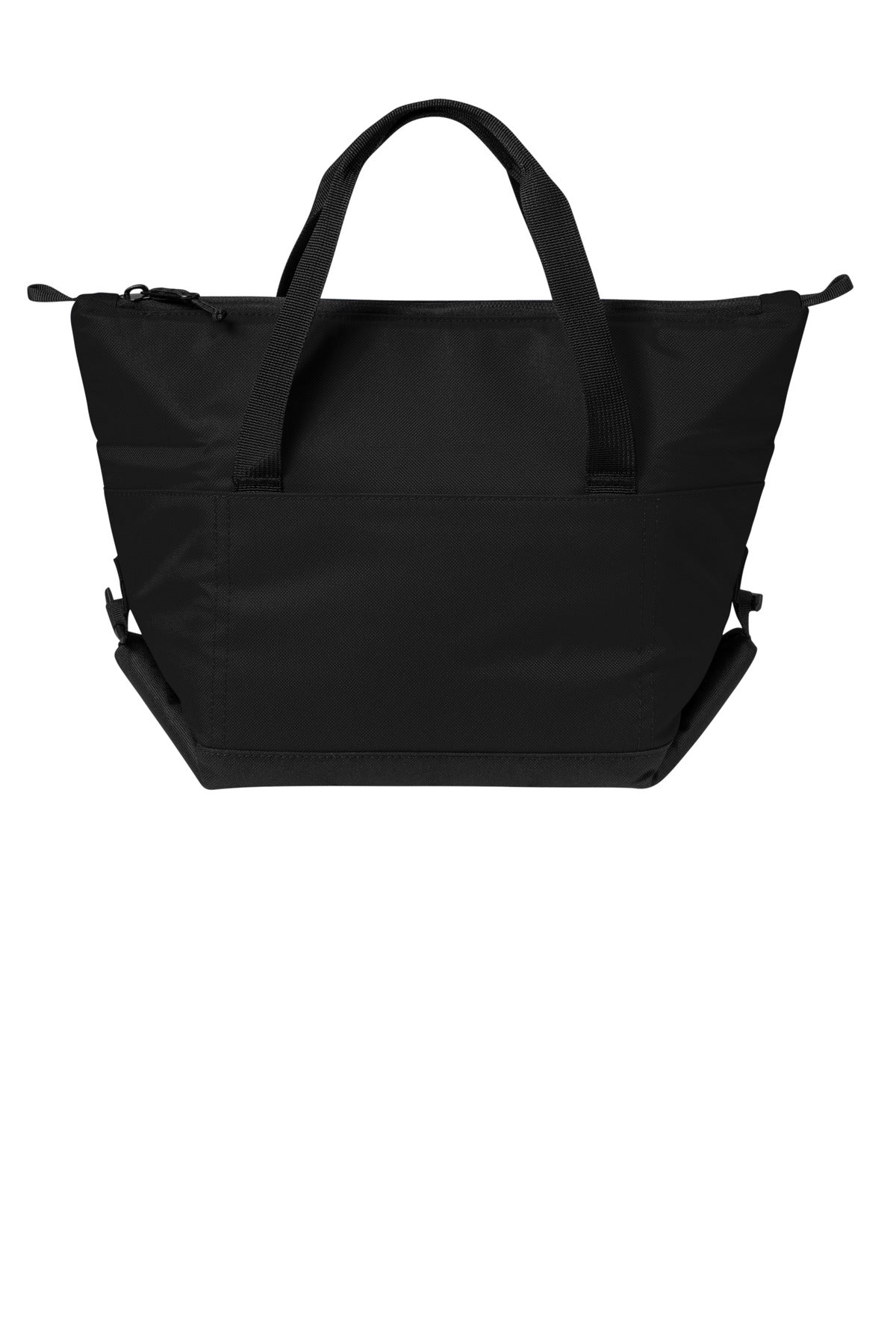 Front View of Black Port Authority 6-Can Collapsible Cooler BG515 plain