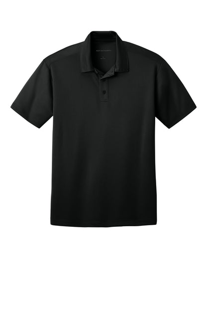 Front View of Black Port Authority Tall Silk Touch Performance Polo. TLK540 plain