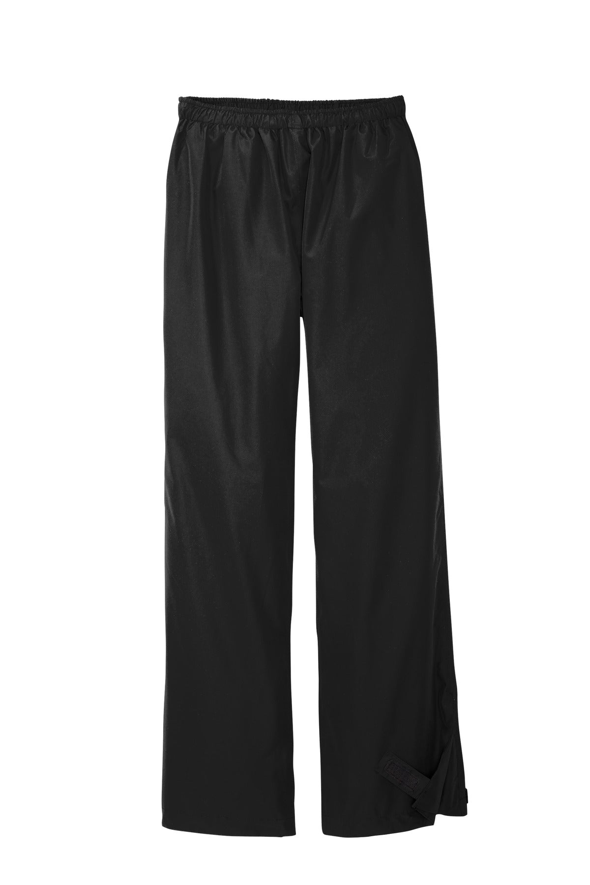 Front View of Black Port Authority Torrent Waterproof Pant. PT333 plain