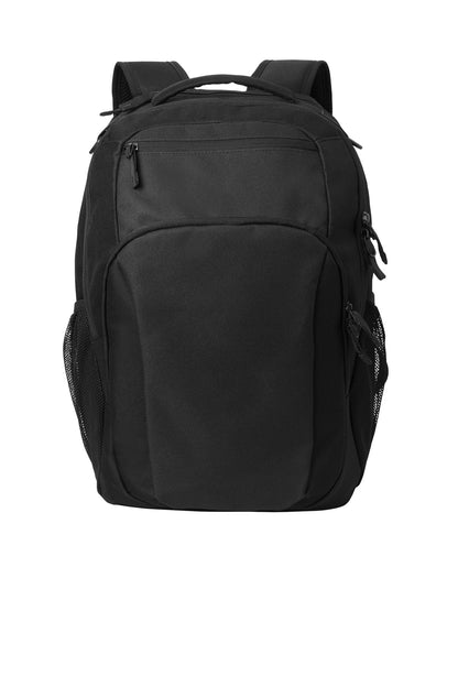 Front View of Black Port Authority Transport Backpack BG232 plain