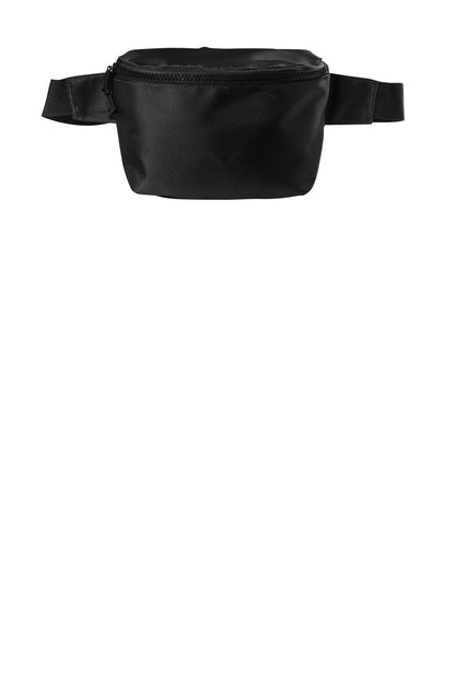 Front View of Black Port Authority Ultimate Hip Pack BG910 plain