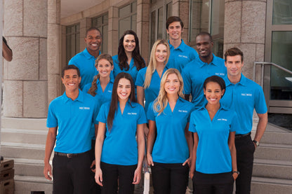 Front View of Black Port Authority Women's Silk Touch Performance Polo. L540 plain