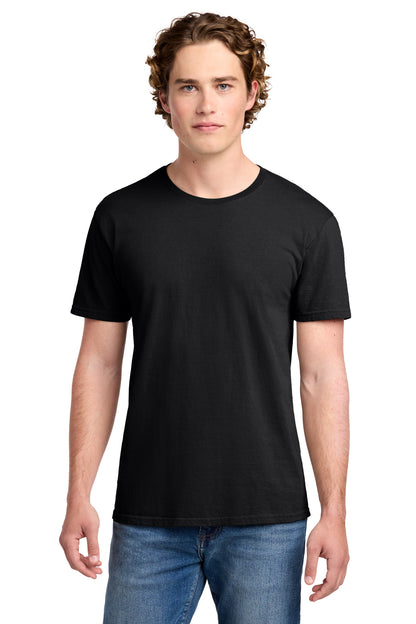 Front View of Black Port & Co Beach Wash Garment-Dyed Tee. PC099 plain
