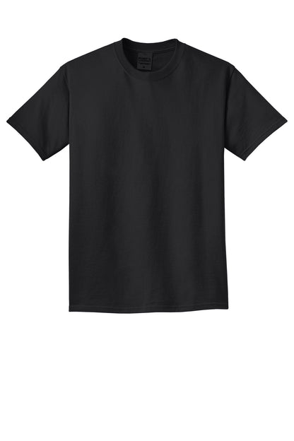 Front View of Black Port & Co Beach Wash Garment-Dyed Tee. PC099 plain