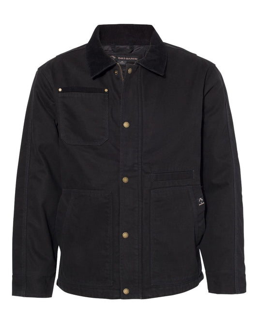 Front View of Black Rambler Boulder Cloth Jacket Tall Sizes - 5091T plain