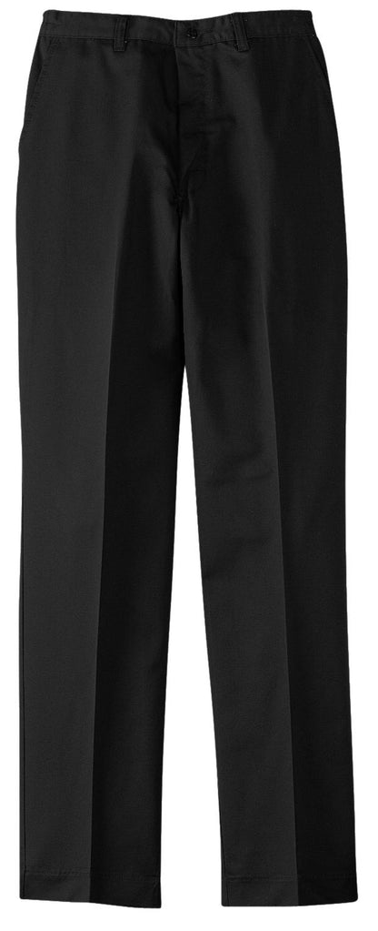 Front View of Black Red Kap Elastic Insert Pant. PT60 plain