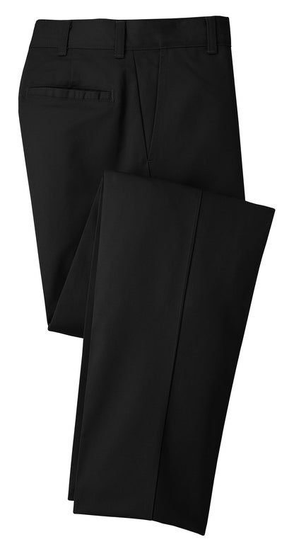 Front View of Black Red Kap Industrial Work Pant. PT20 plain