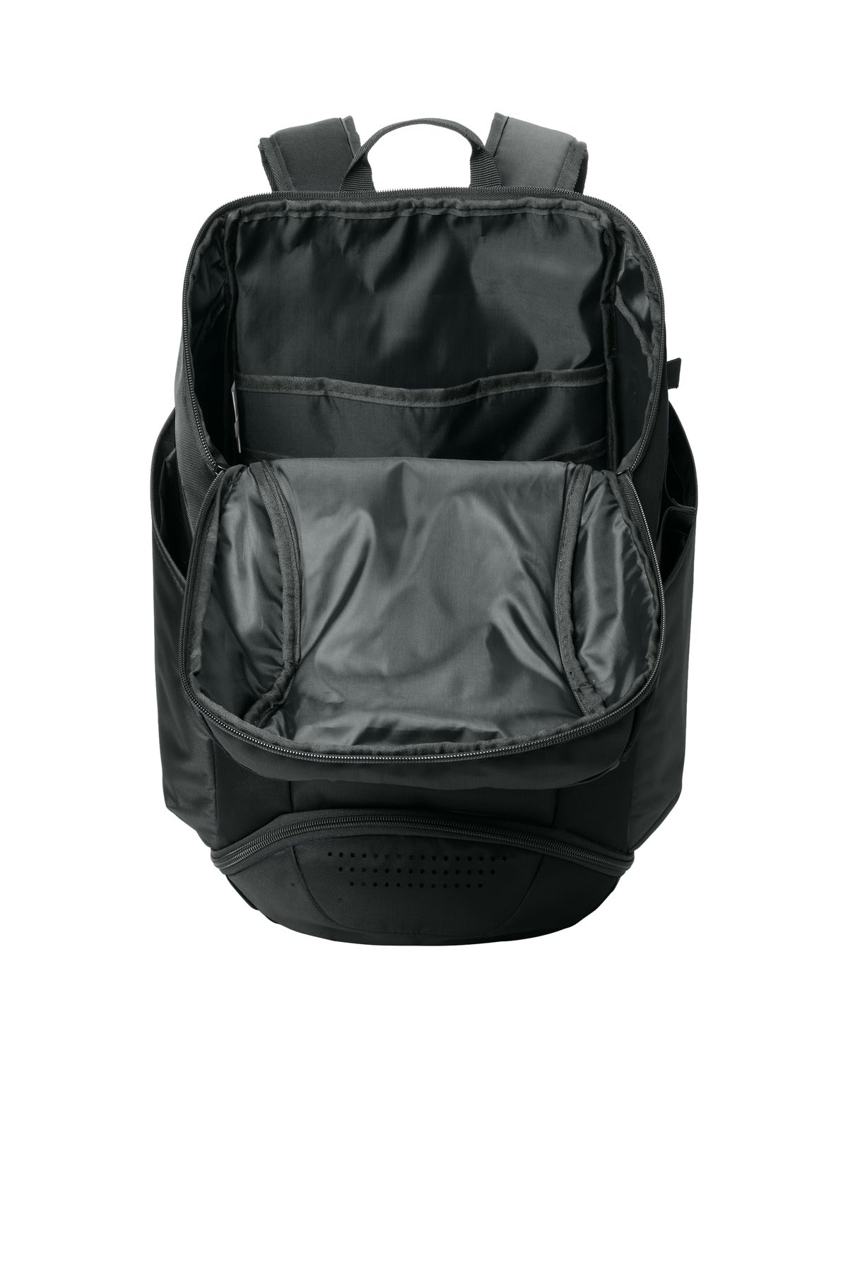 Front View of Black Sport-Tek Club Rec Pack BST201 plain