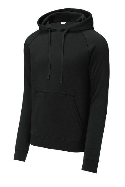 Front View of Black Sport-Tek Drive Fleece Pullover Hoodie STF200 plain