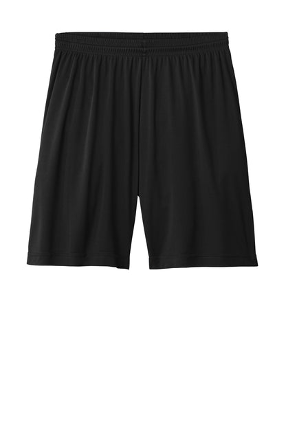 Front View of Black Sport-Tek PosiCharge Competitor 7" Short ST349 plain