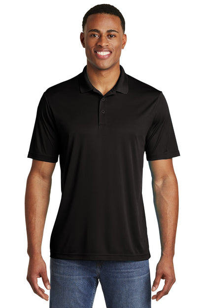 Front View of Black Sport-Tek PosiCharge Competitor Polo. ST550 plain
