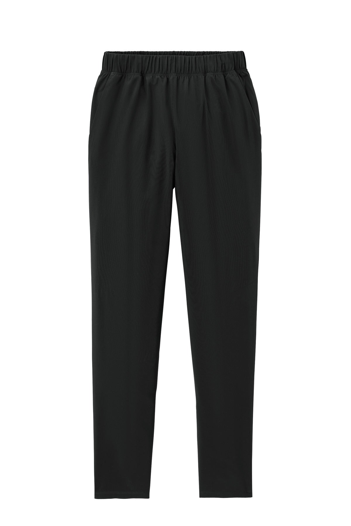 Front View of Black Sport-Tek Repeat Pant PST485 plain