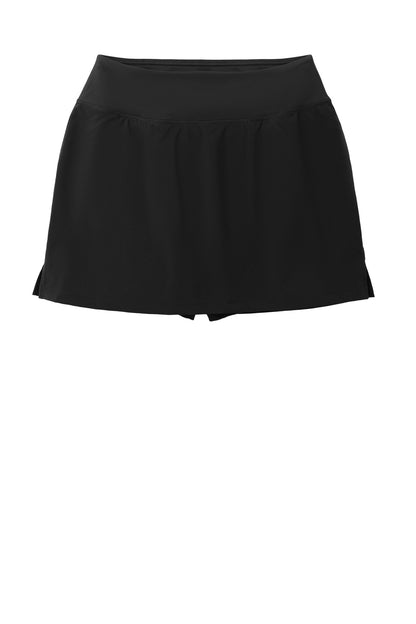 Front View of Black Sport-Tek Women's Repeat Skort LST486 plain