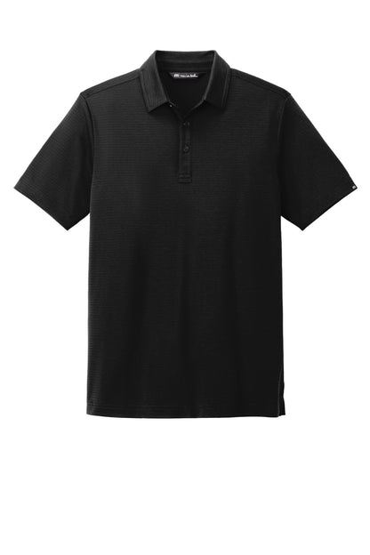 Front View of Black TravisMathew Bayfront Solid Polo TM1MY399 plain
