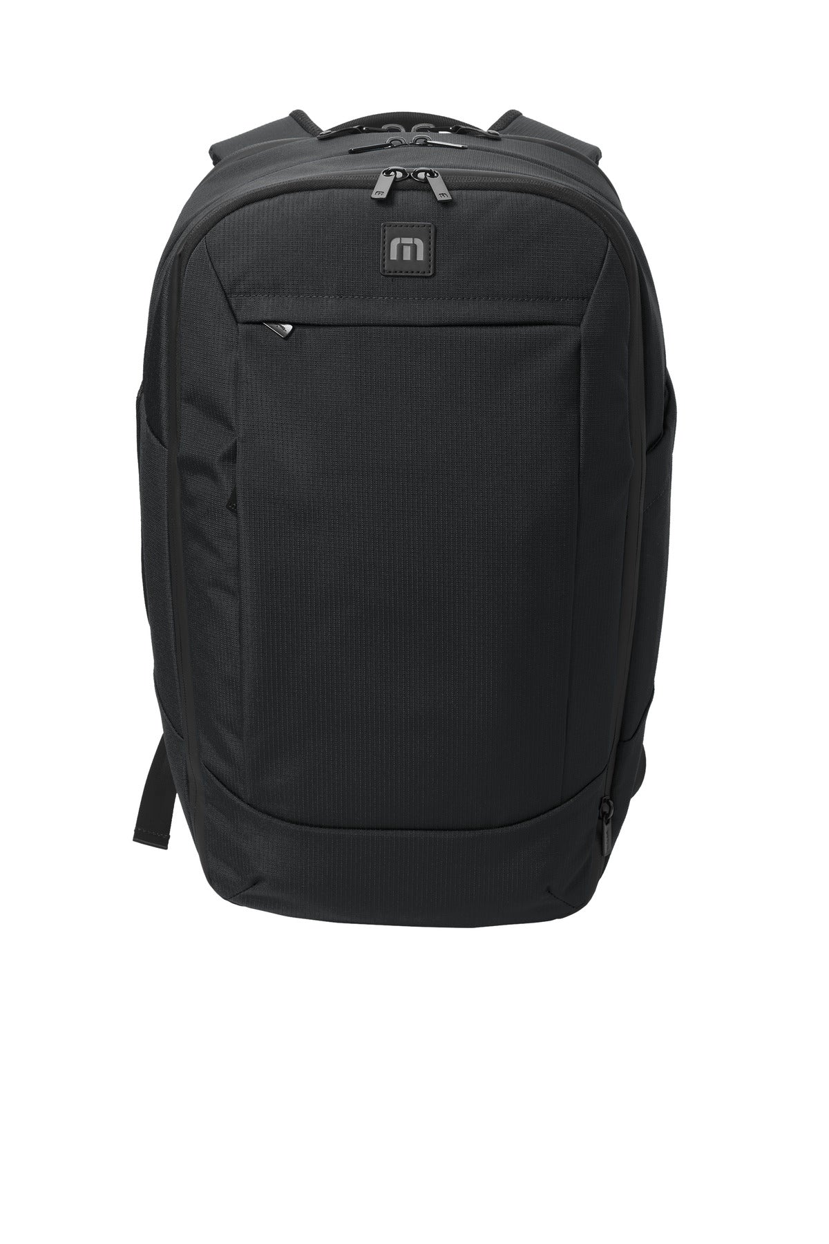 Front View of Black TravisMathew Lateral Backpack TMB107 plain