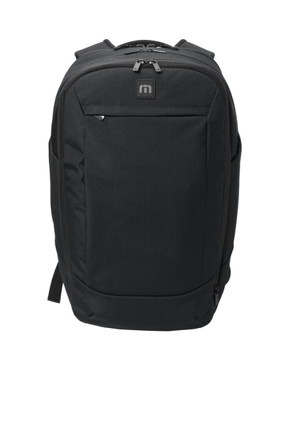 Front View of Black TravisMathew Lateral Backpack TMB107 plain