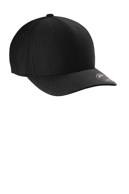Front View of Black TravisMathew Rad Flexback Cap. TM1MU426 plain