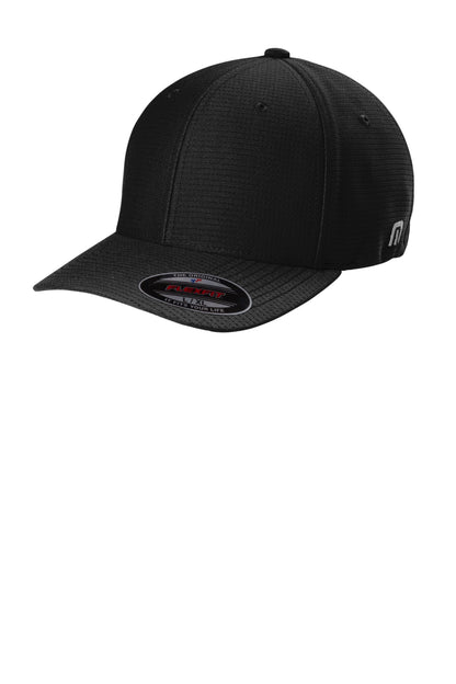 Front View of Black TravisMathew Rad Flexback Cap. TM1MU426 plain