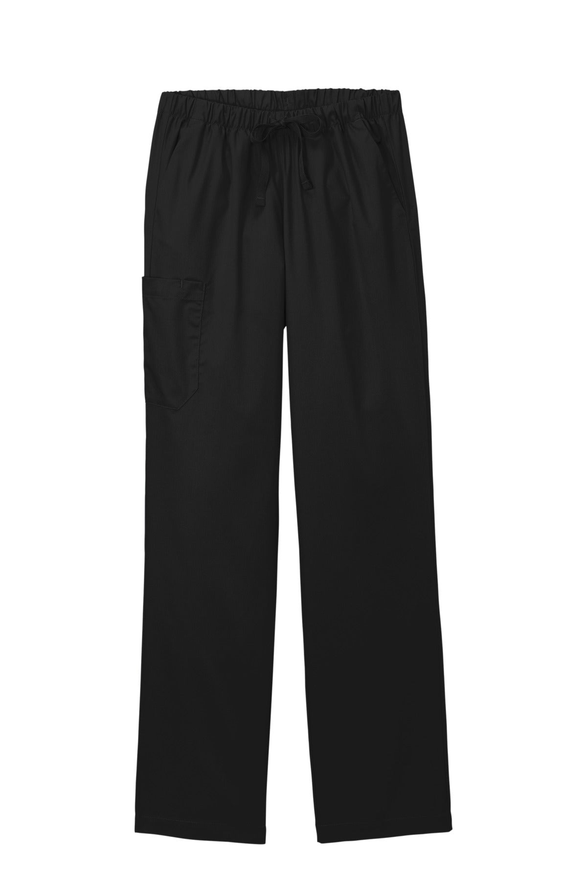 Front View of Black Wink Women's Tall WorkFlex Cargo Pant WW4550T plain