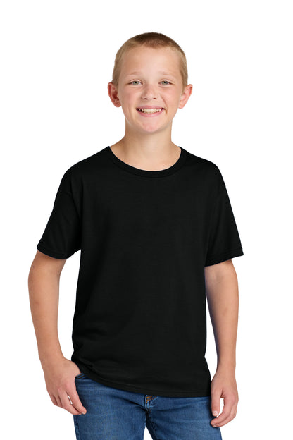 Front View of BlackInk Jerzees Classics Youth Cotton T-Shirt 363Y plain