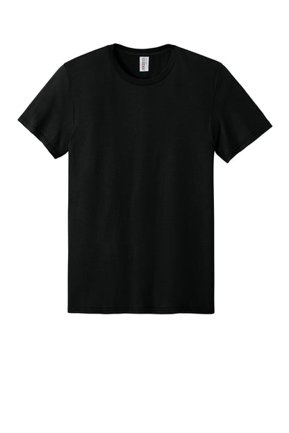 Front View of BlackInk Jerzees Ultimate Unisex Ring Spun T-Shirt IC46M plain
