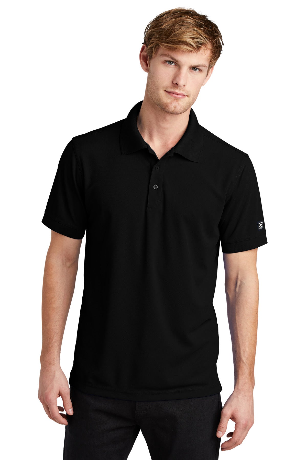Front View of Blacktop OGIO - Caliber2.0 Polo OG101 plain