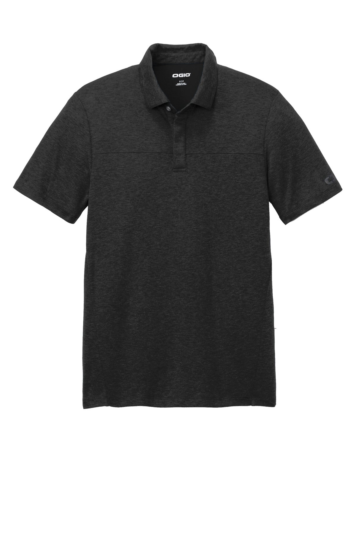 Front View of Blacktop OGIO Command Polo OG150 plain