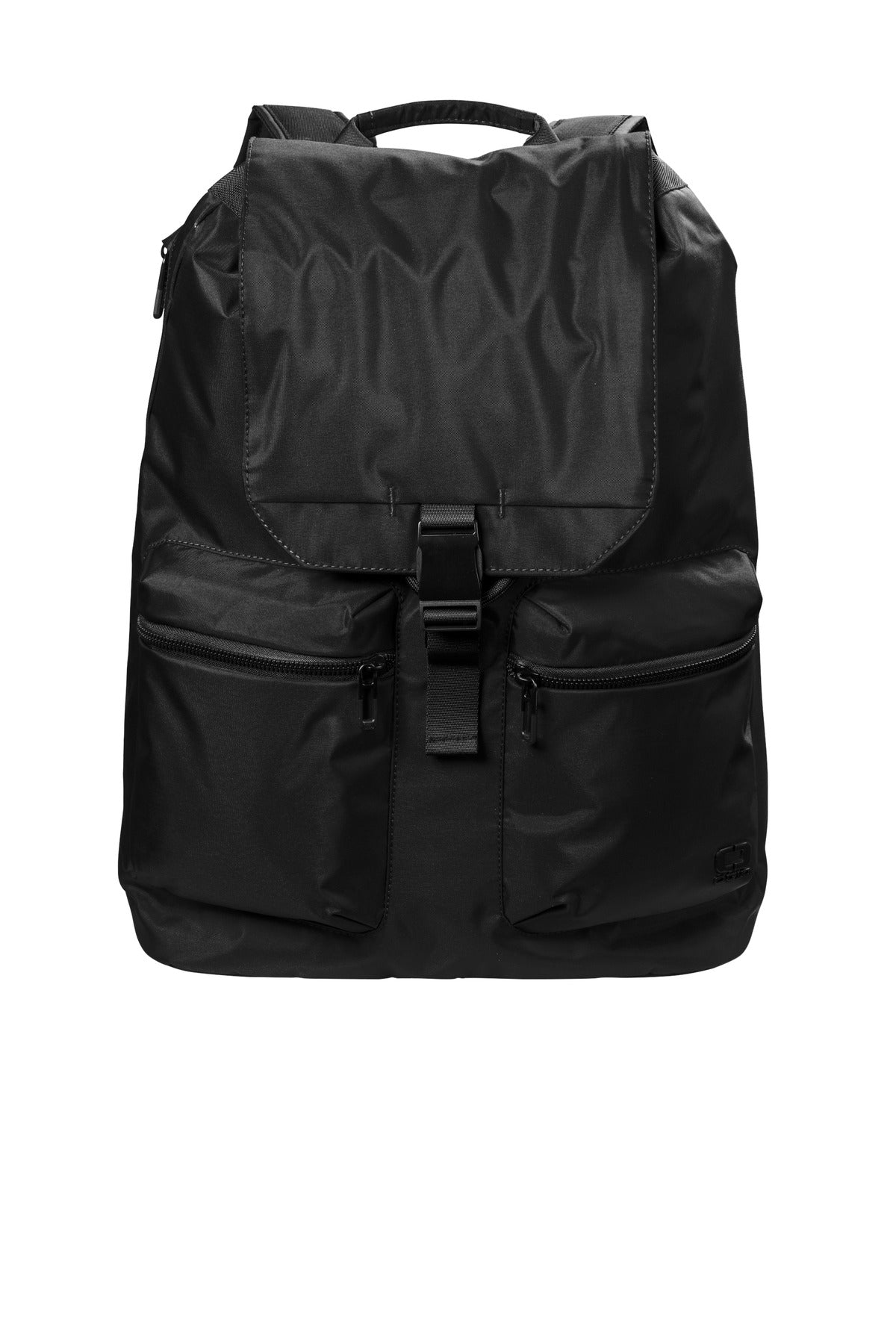 Front View of Blacktop OGIO Evolution Pack 91015 plain