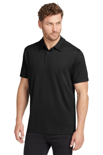 Front View of Blacktop OGIO Framework Polo. OG125 plain