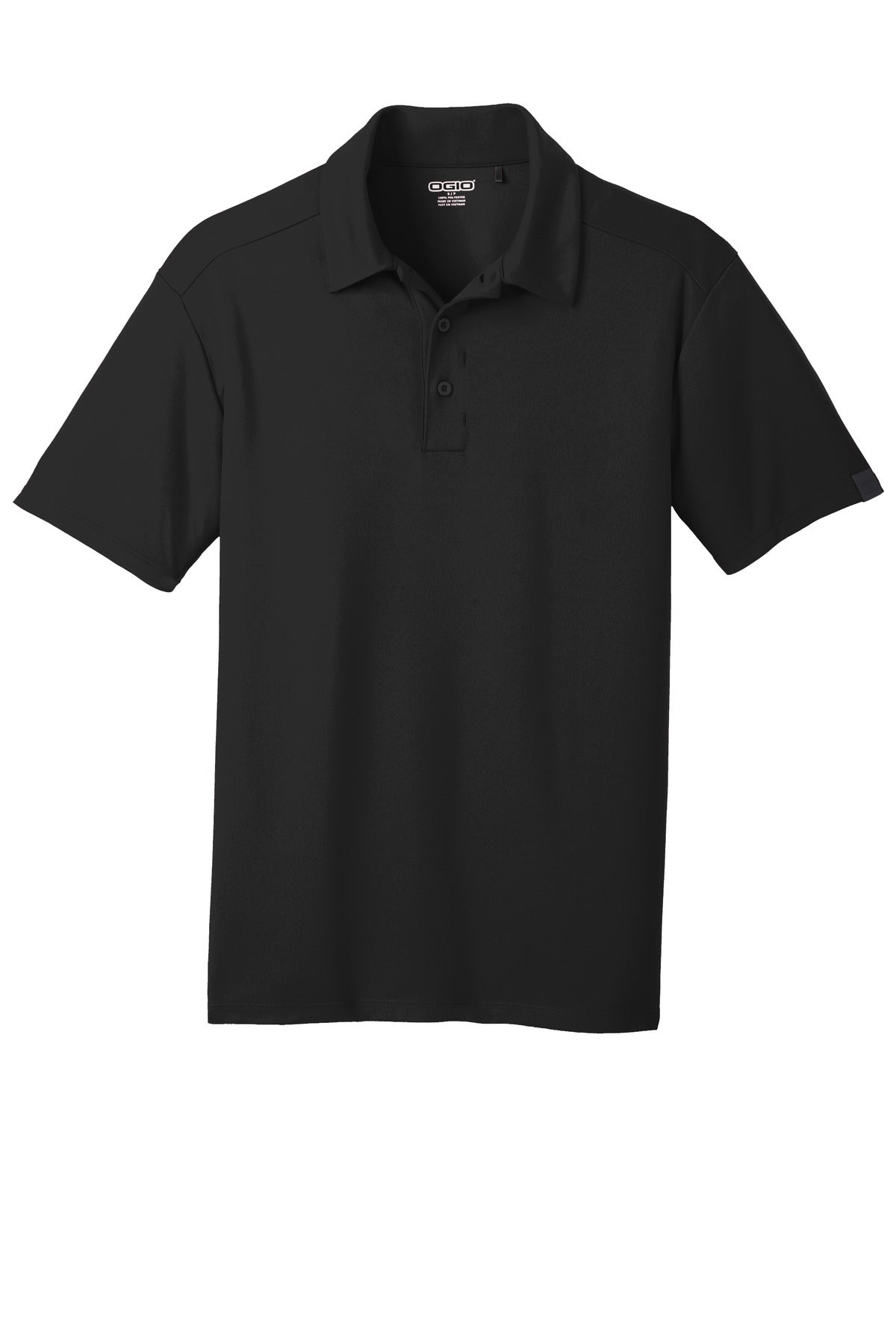 Front View of Blacktop OGIO Framework Polo. OG125 plain