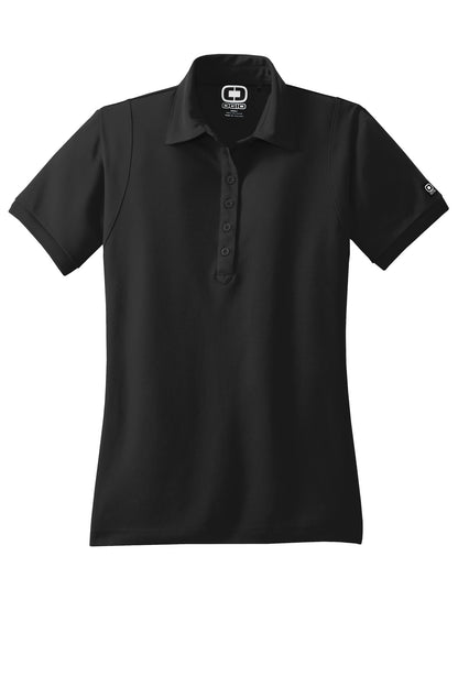 Front View of Blacktop OGIO - Jewel Polo. LOG101 plain