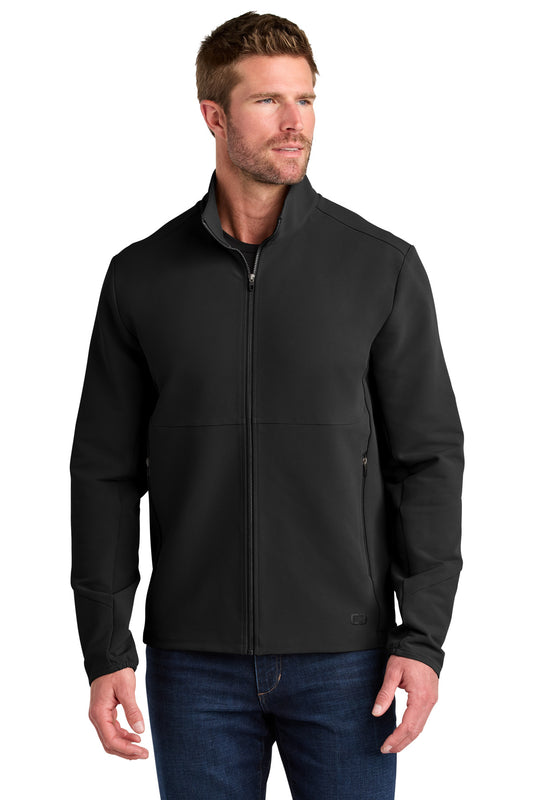 Front View of Blacktop OGIO Kinetic Soft Shell OG740 plain