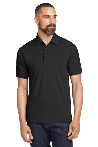 Front View of Blacktop OGIO Linear Polo. OG1030 plain