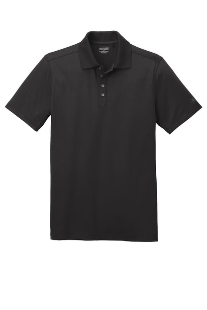 Front View of Blacktop OGIO Metro Polo. OG130 plain