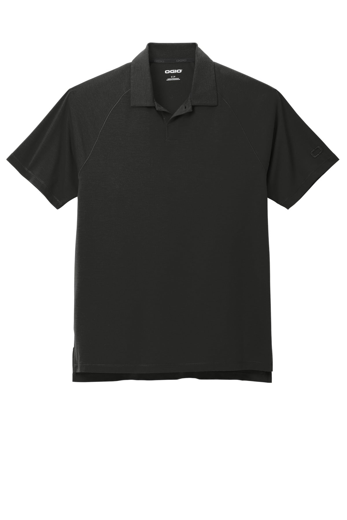 Front View of Blacktop OGIO Motion Polo OG152 plain