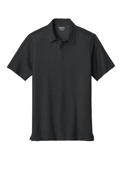 Front View of Blacktop OGIO Onyx Polo. OG126 plain