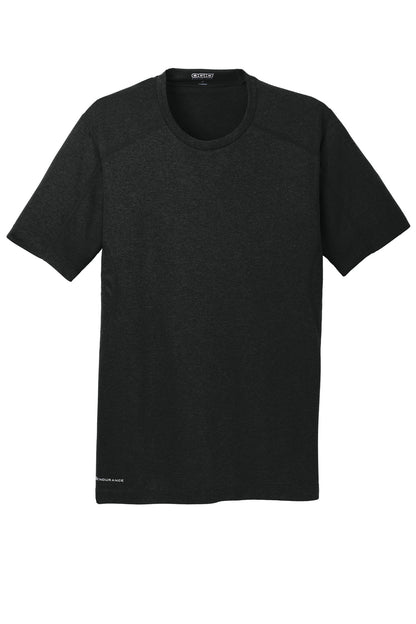 Front View of Blacktop OGIO Pulse Crew. OE320 plain