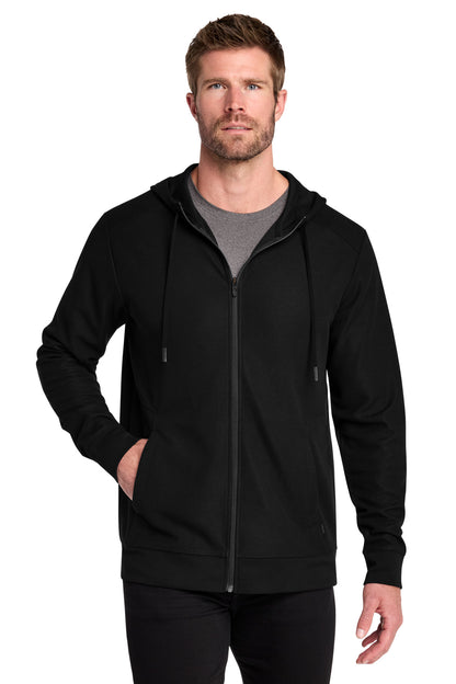 Front View of Blacktop OGIO Revive Full-Zip OG162 plain