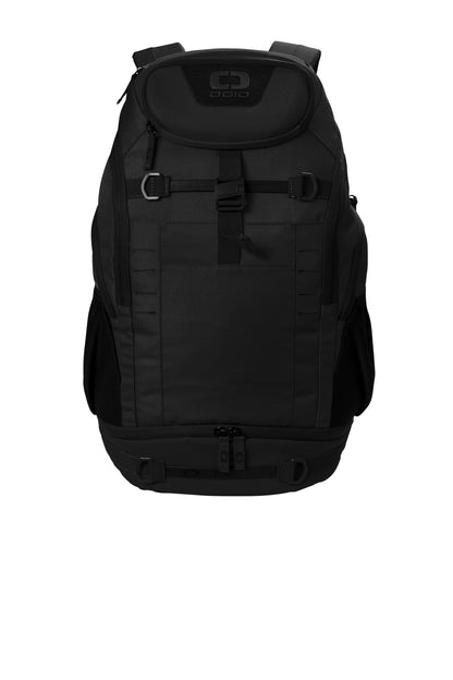 Front View of Blacktop OGIO Utilitarian Pack 91010 plain