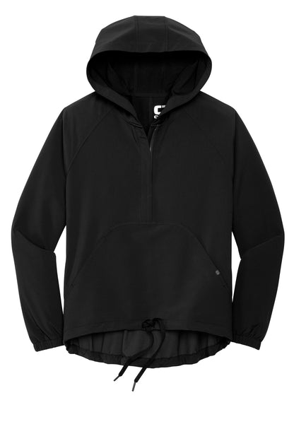 Front View of Blacktop OGIO Women's Connection Anorak LOG706 plain
