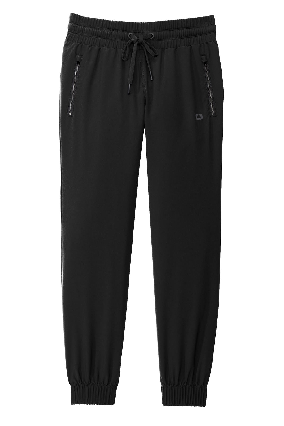 Front View of Blacktop OGIO Women's Connection Jogger LOG707 plain