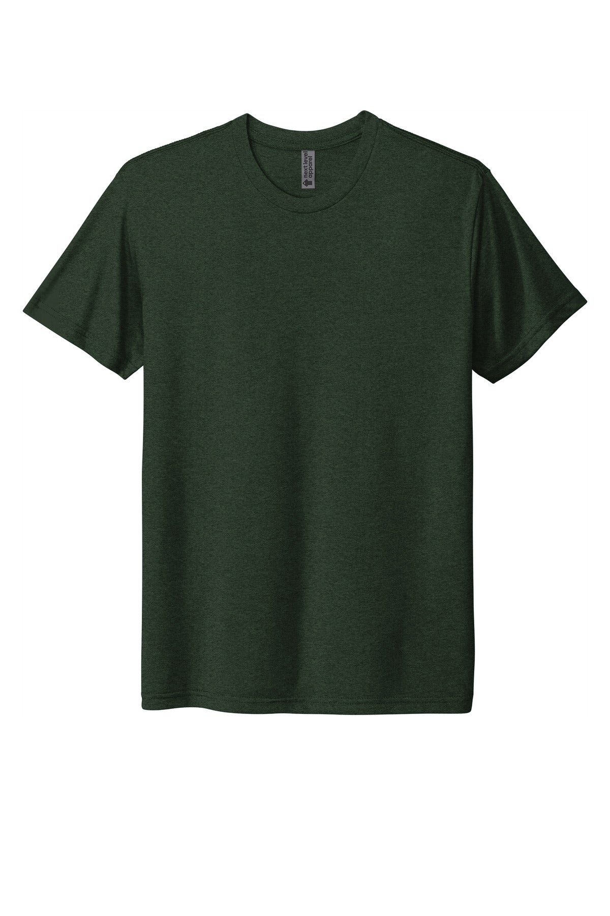 Front View of BlkForest Next Level Apparel Adult Tri-Blend Tee. NL6010 plain